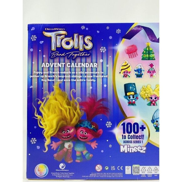 Trolls Christmas Advent Calendar Band Together Mineez Countdown 24 Pieces - Picture 5 of 9